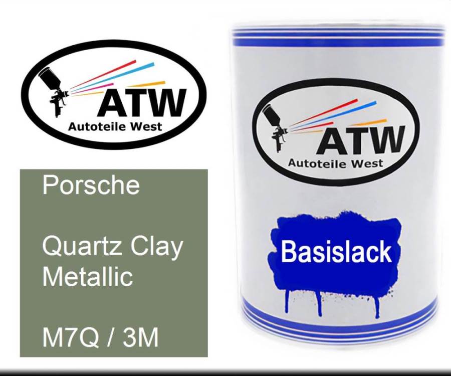 Porsche, Quartz Clay Metallic, M7Q / 3M: 500ml Lackdose, von ATW Autoteile West.